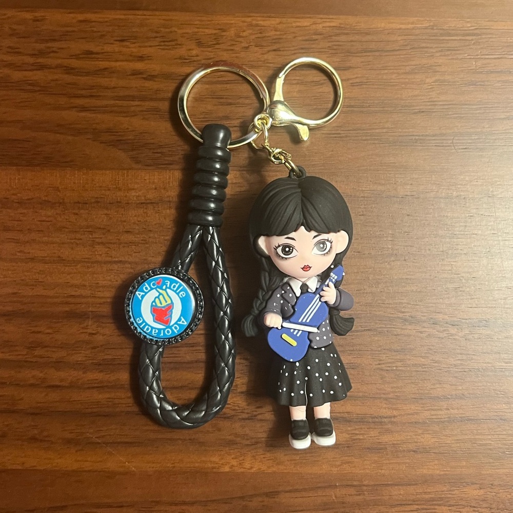 Wednesday Adams Doll 3D Keychain